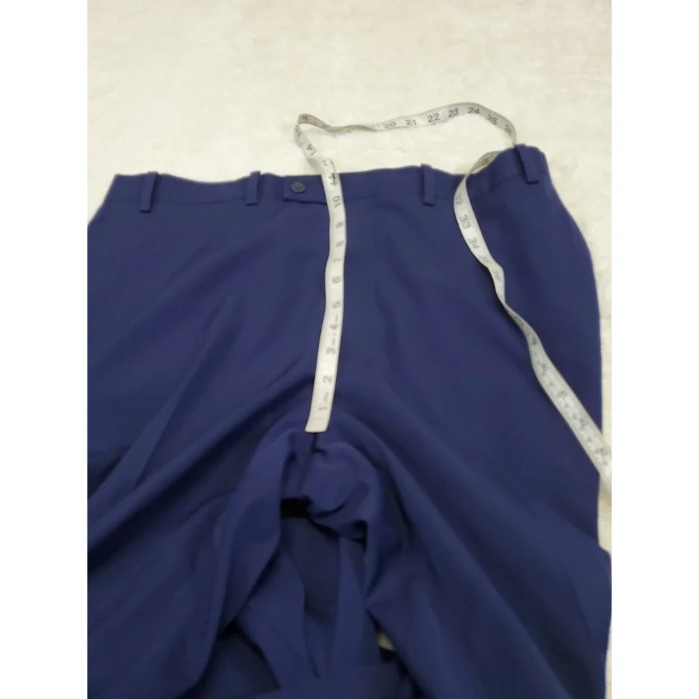 Calvin Klein Blue Office Suit Jacket Blazer 42L Pant 37x32 Classic Work Formal